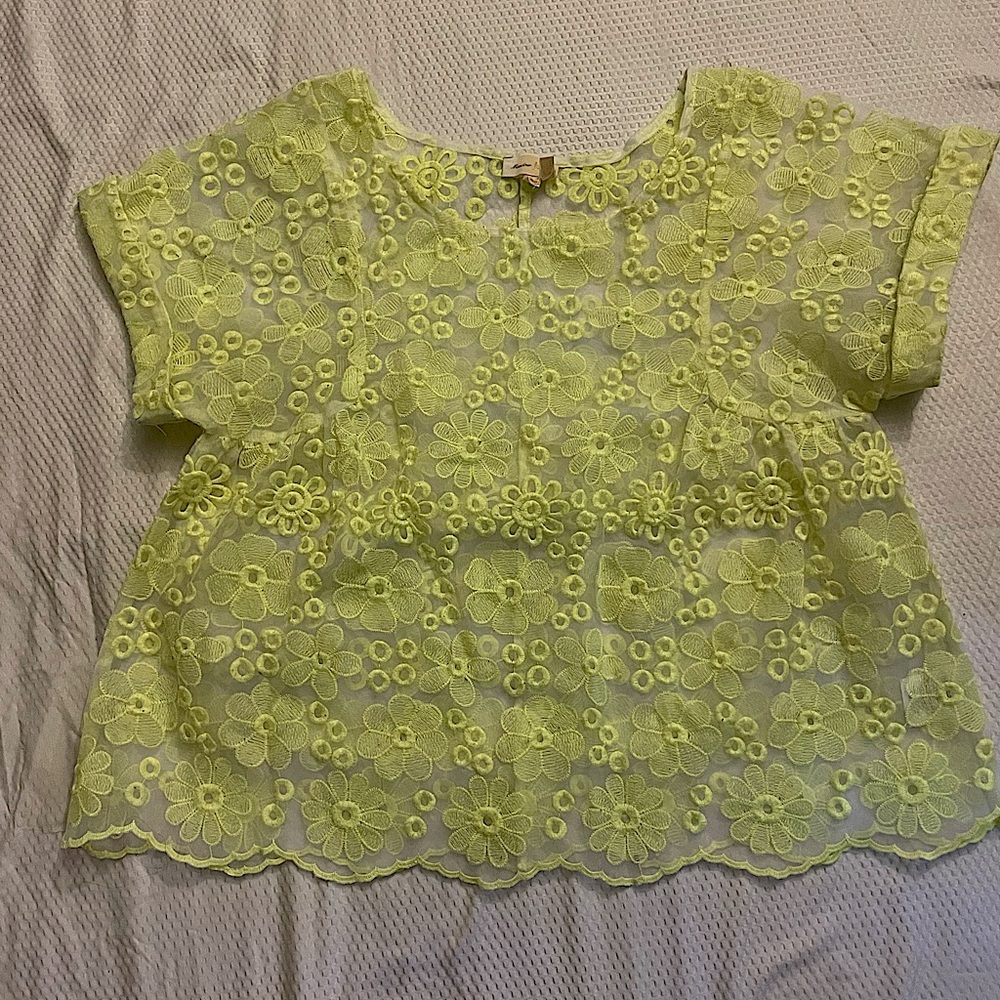 Mesh baby doll shirt